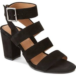 VIONIC Women’s Suede “Blaire” Heeled Sandal in Black